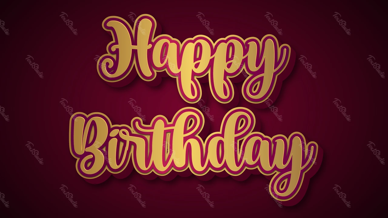 Efecto de texto dorado de feliz cumpleaños