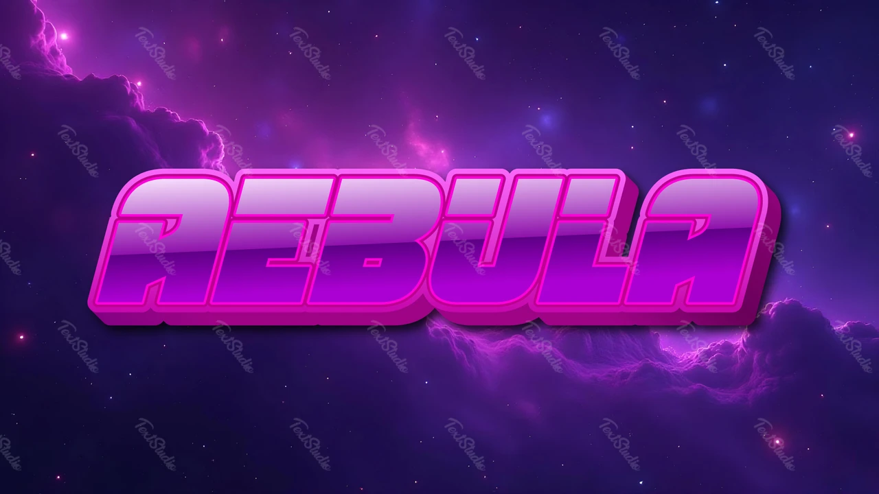 Efecto de texto de galaxia nebulosa