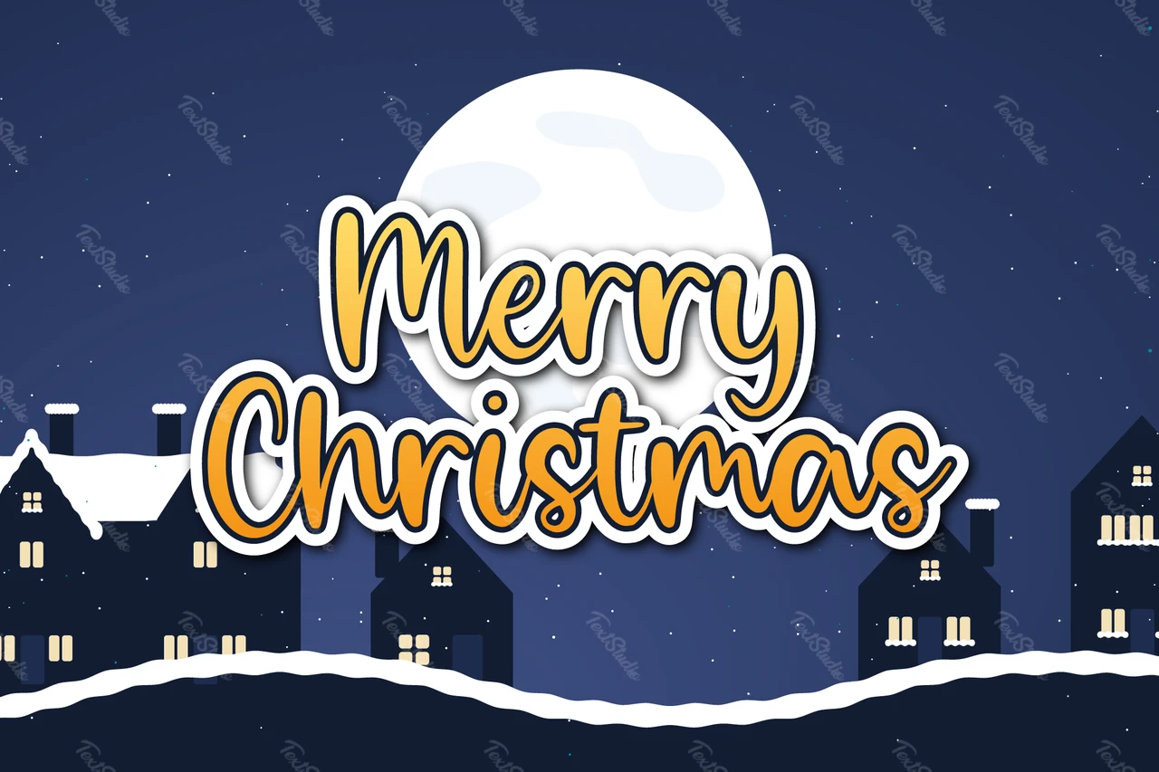 Texto de Feliz Natal na cidade