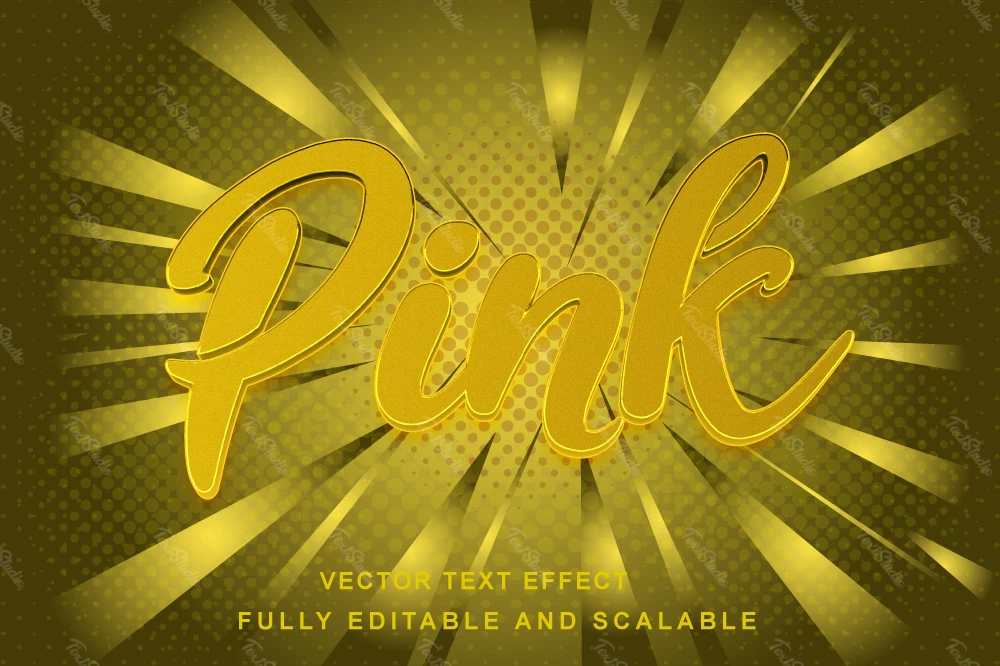Pink Yellow Pop Art Font Style Effect