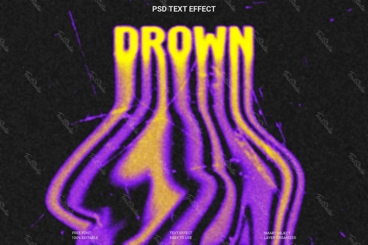 Drown Text Style Effect