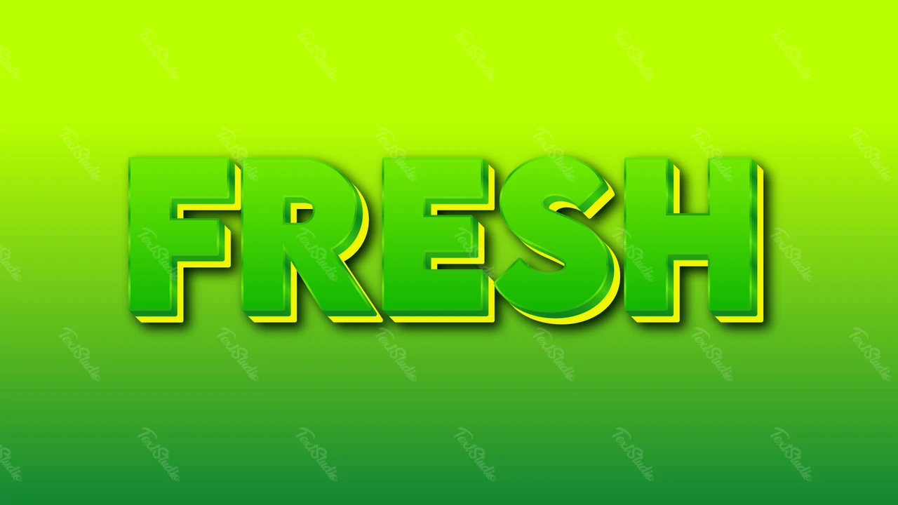 Efeito de texto verde fresco