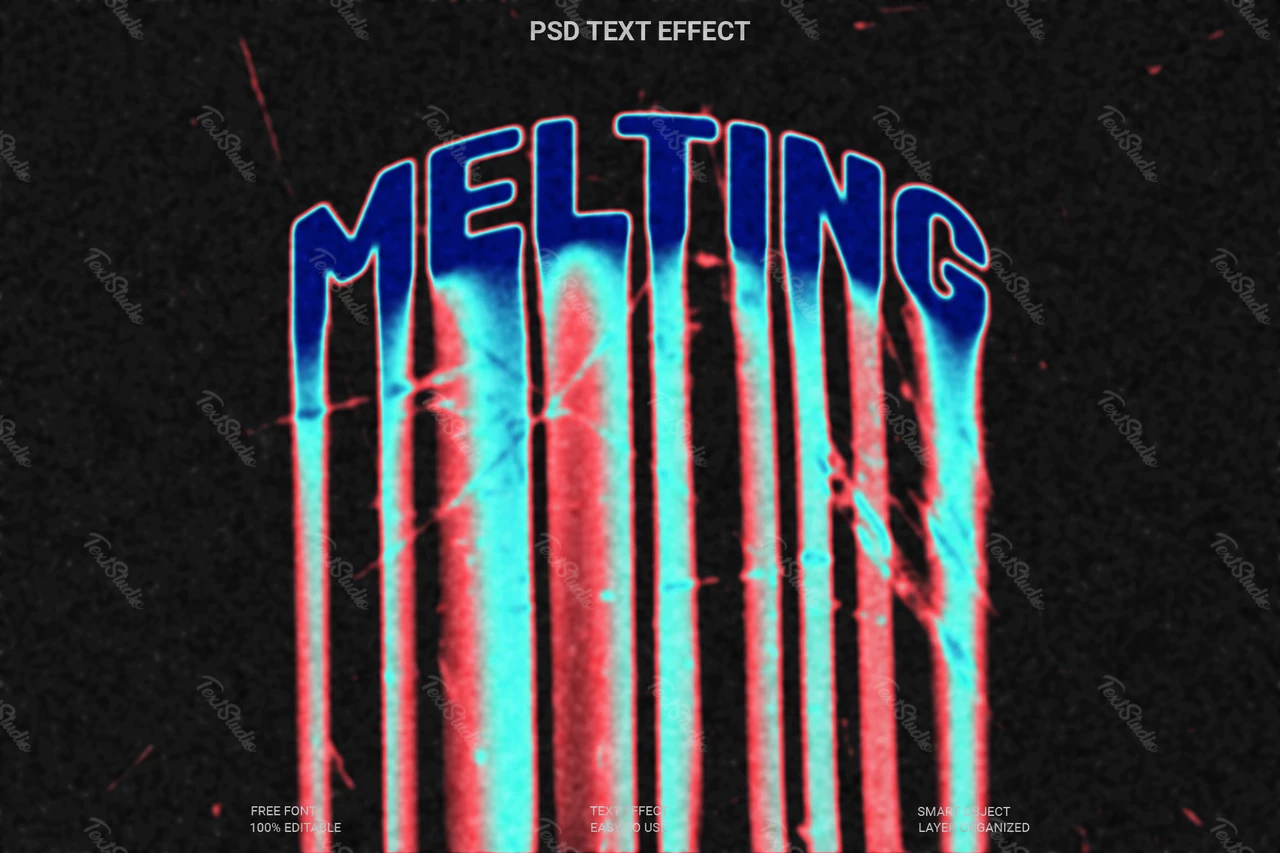 Effet de fonte du texte