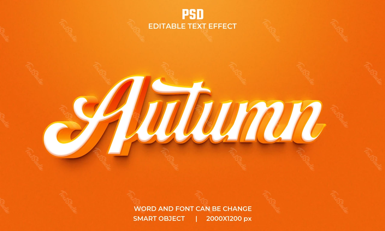 Autunno effetto testo 3d