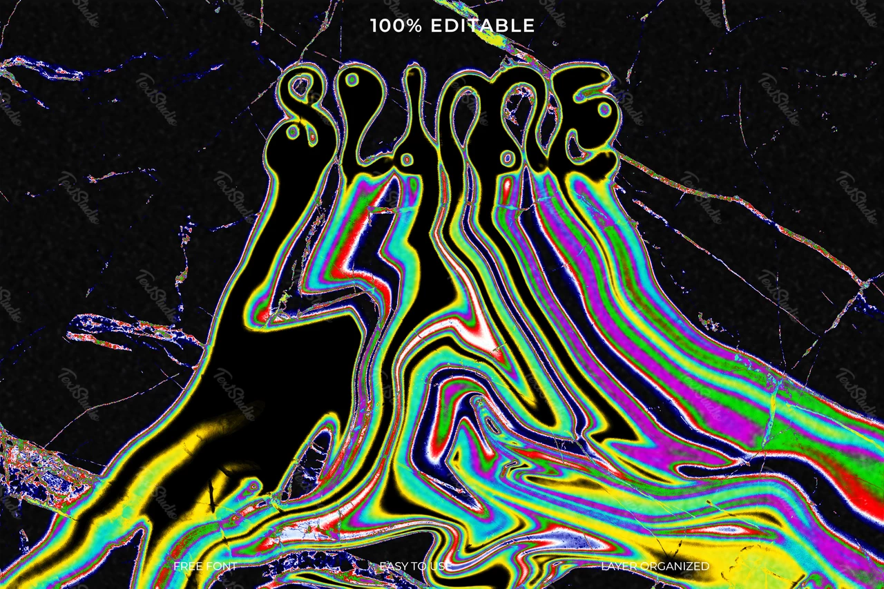 Slime Dripping Acid Trip Font Style Text Effect