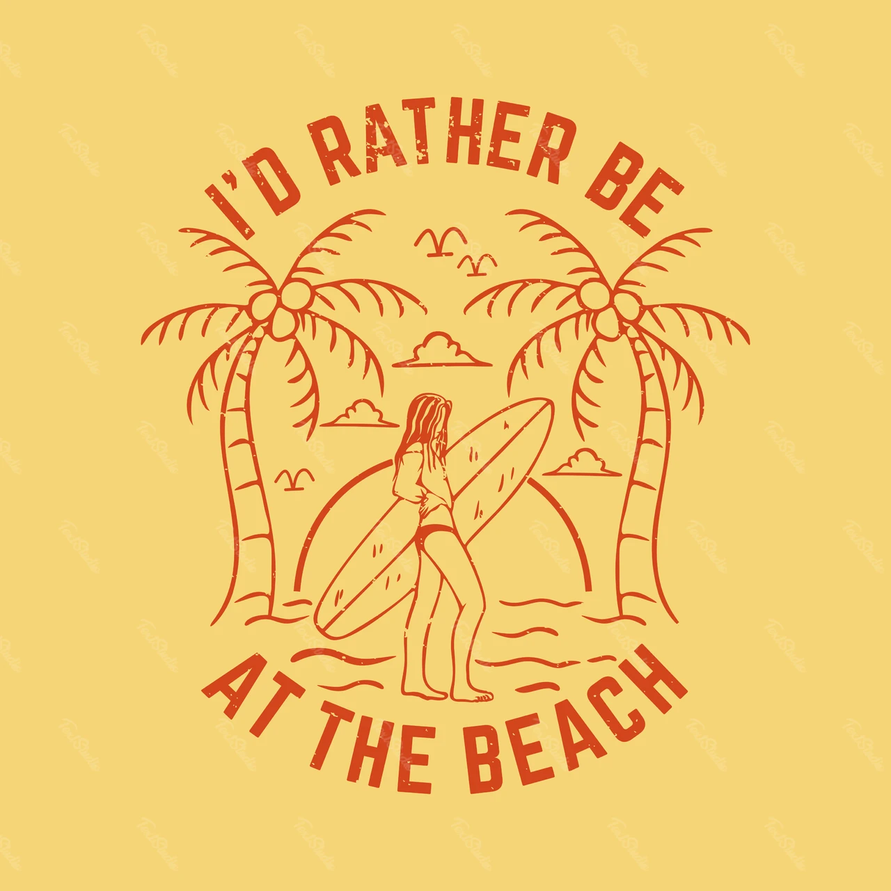 Retro Beach Vibes Illustration
