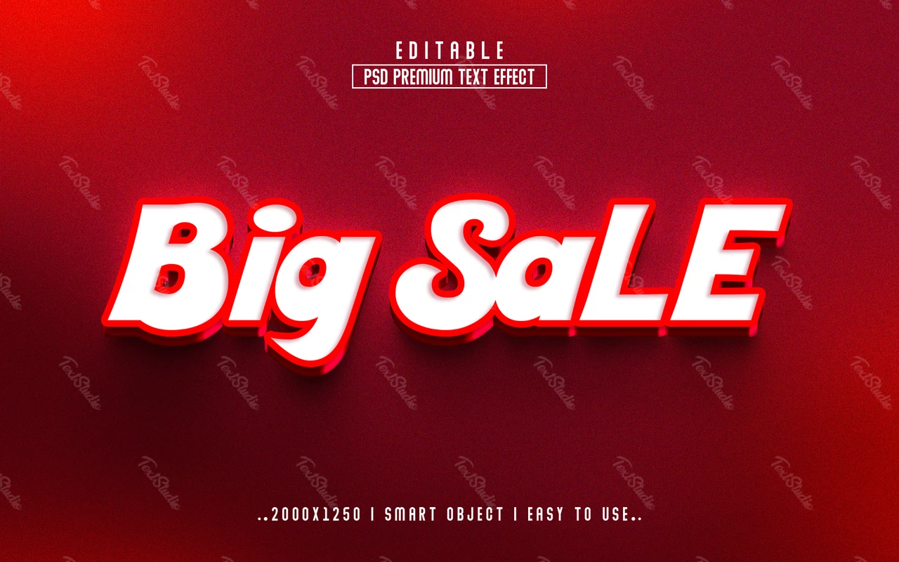 Big Sale Text Style Effect