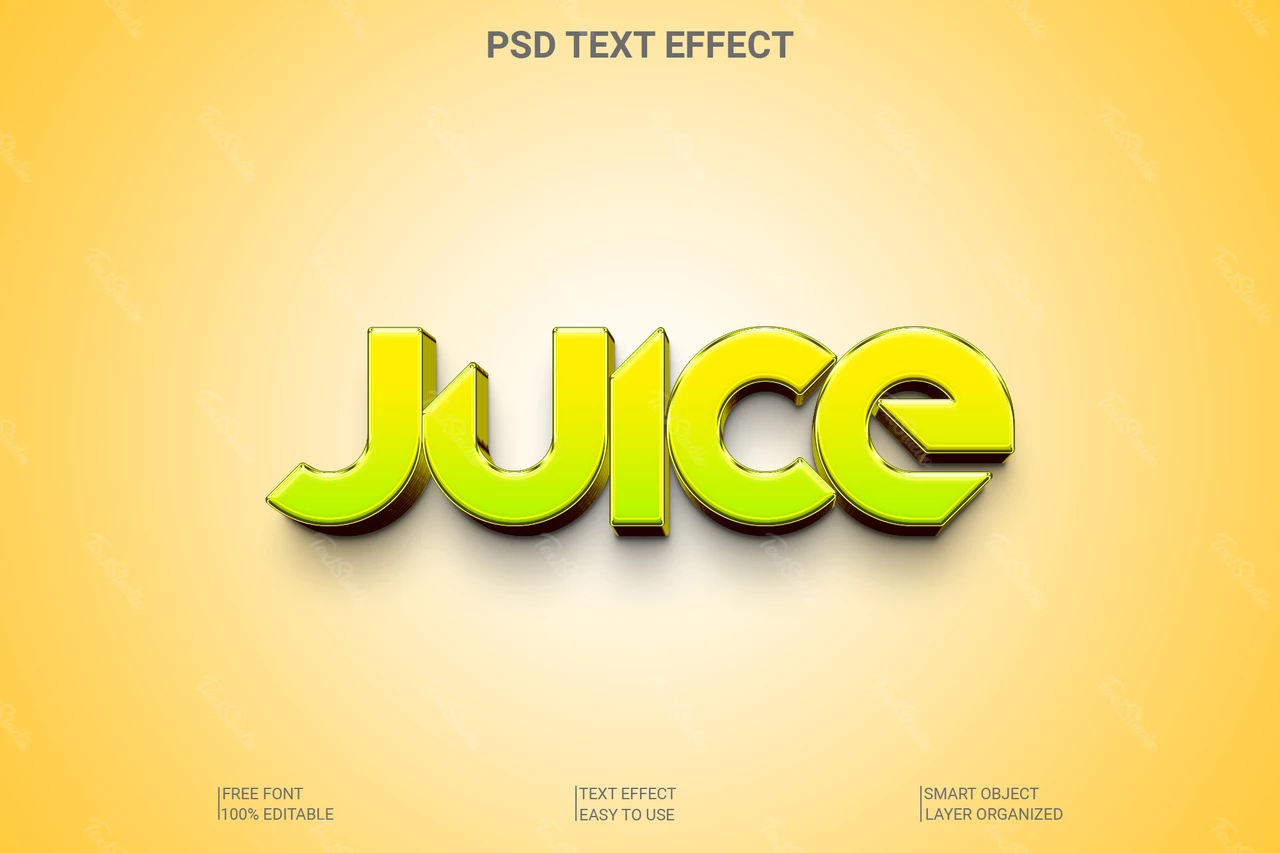Effet de style du texte Juice