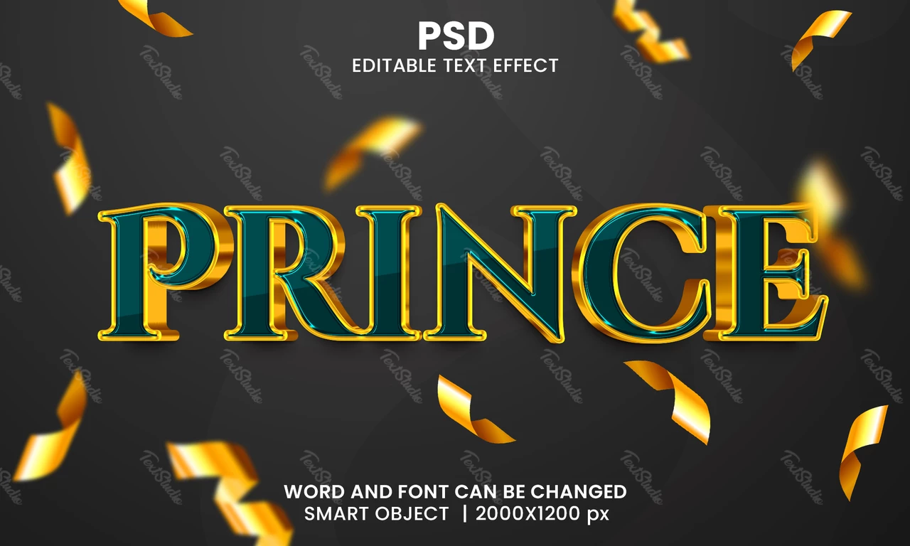 Effet de texte de la fête du Prince