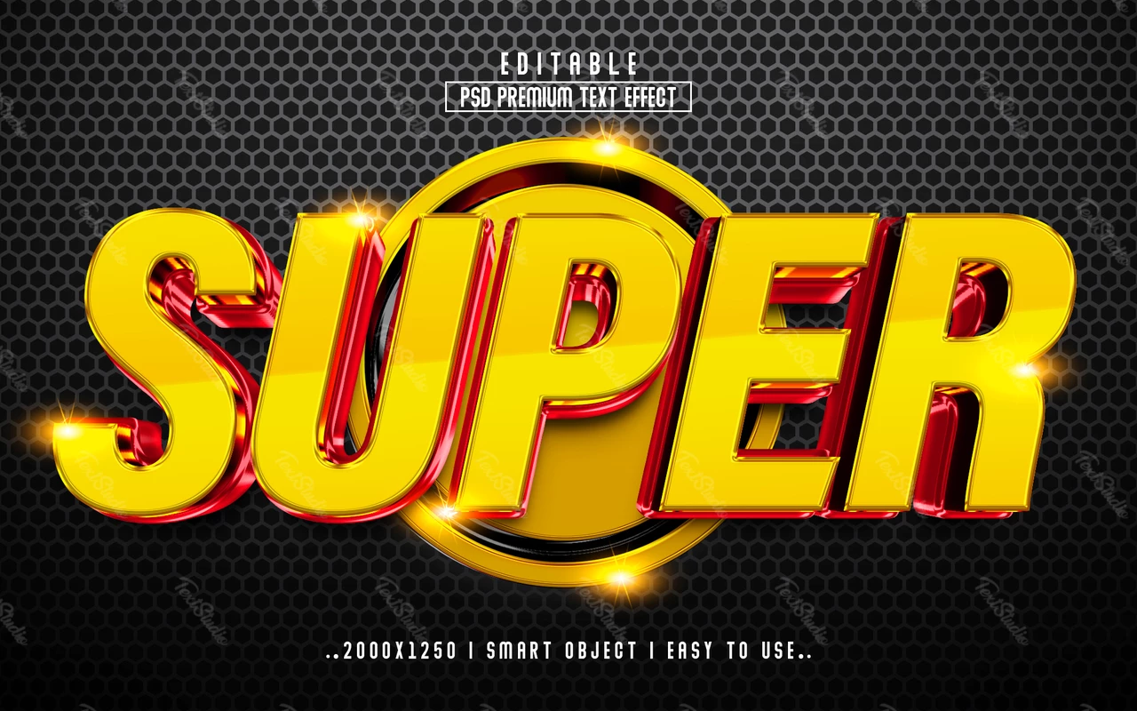 Super Hero Movie 3D Text Effect