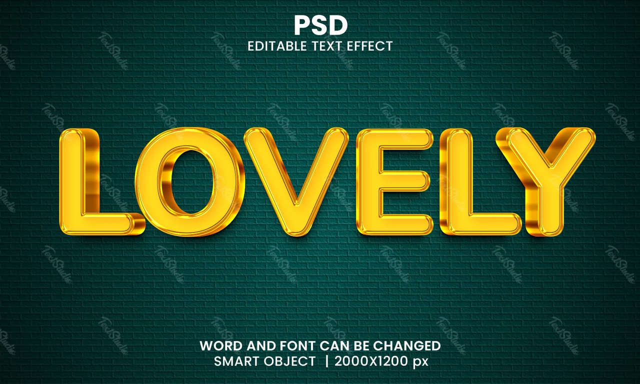 Schöner goldener 3D-Texteffekt