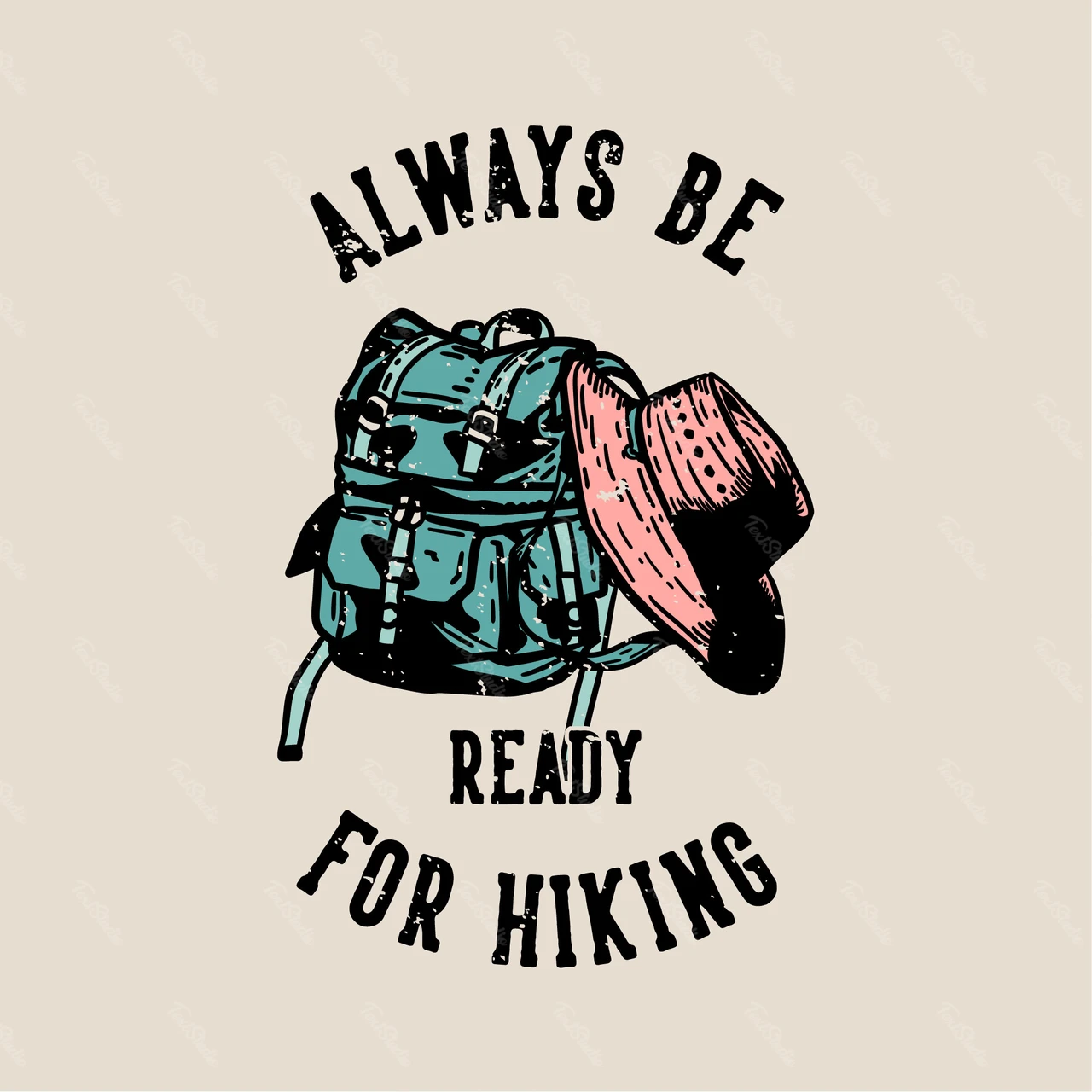 Vintage wandelbadge ontwerp