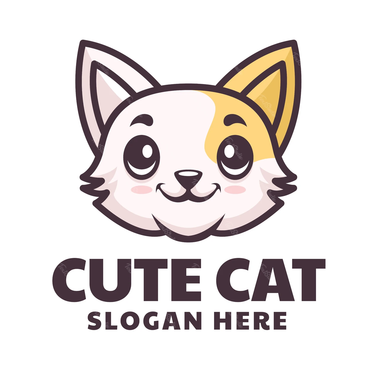 Cute Cat Logo Design with Playful Style