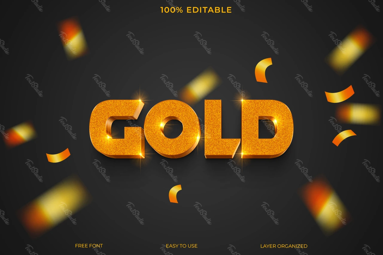 Gold Text Style Effect