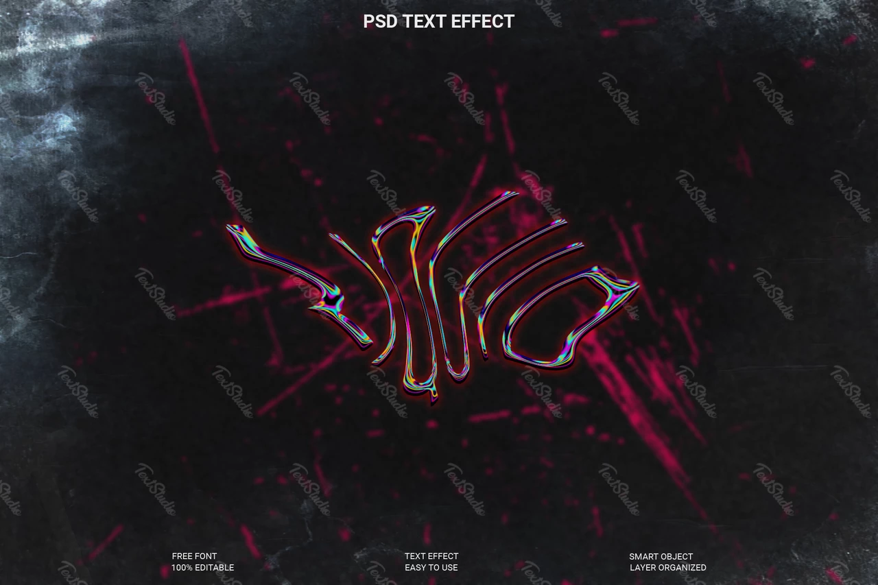 Liquid Text Style Effect