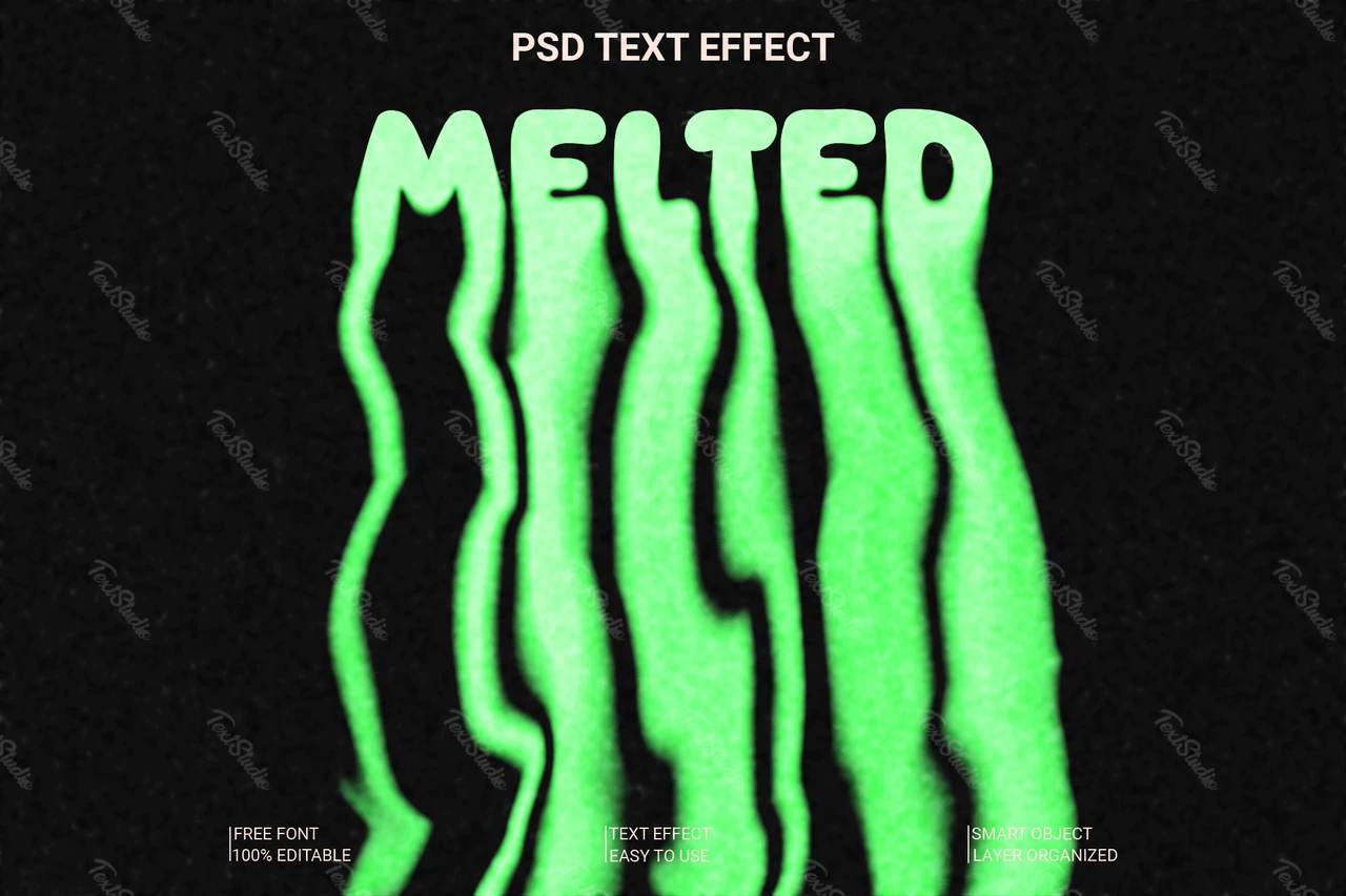Gesmolten tekststijl effect
