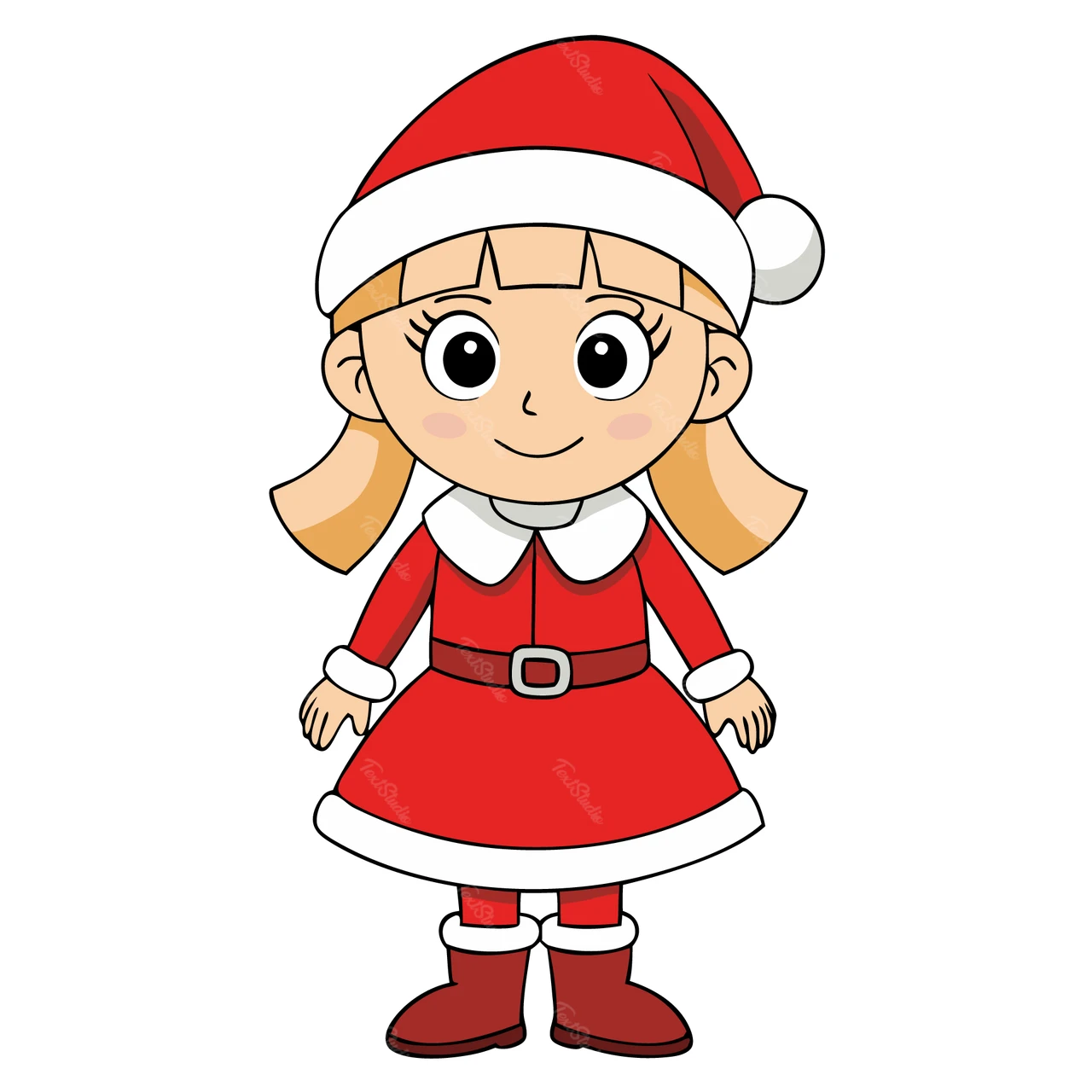 Diseño navideño con personajes de dibujos animados