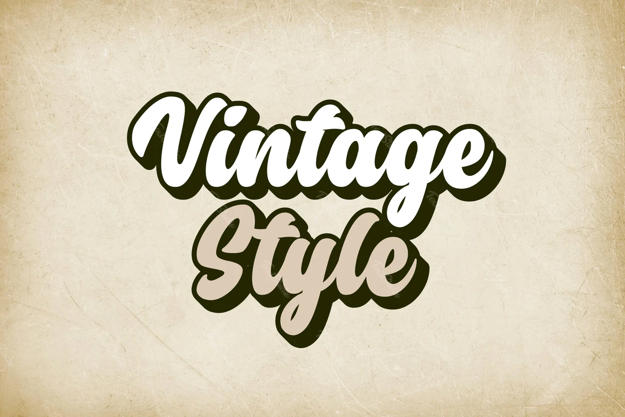 Carattere retrò vintage seppia stile anni '70