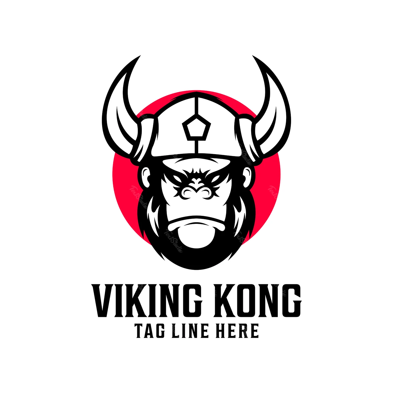 Mascot Logo with Viking and Gorilla Elements
