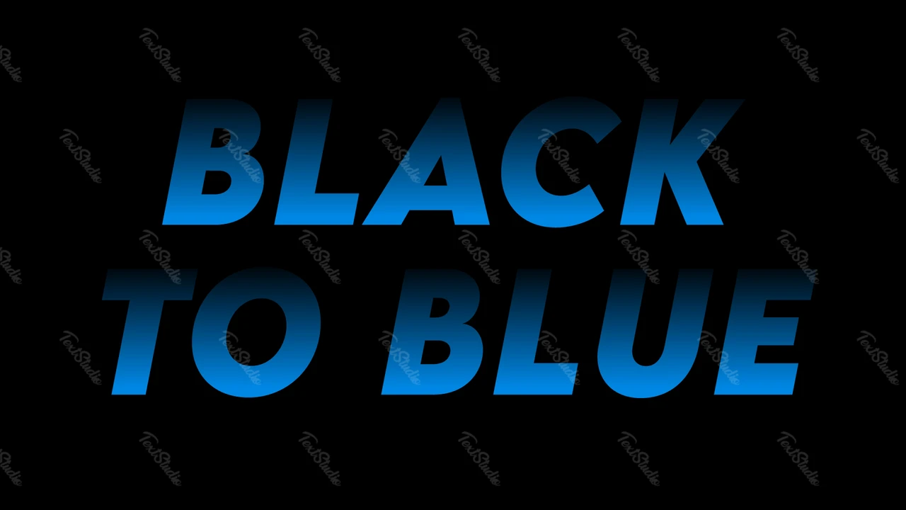 Efecto de texto de negro a azul