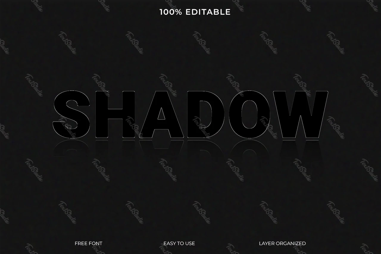 Sombra estilo de fuente efecto de texto