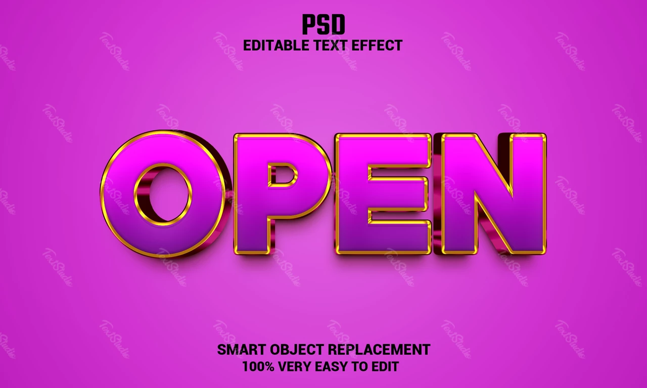 Effet de texte ouvert
