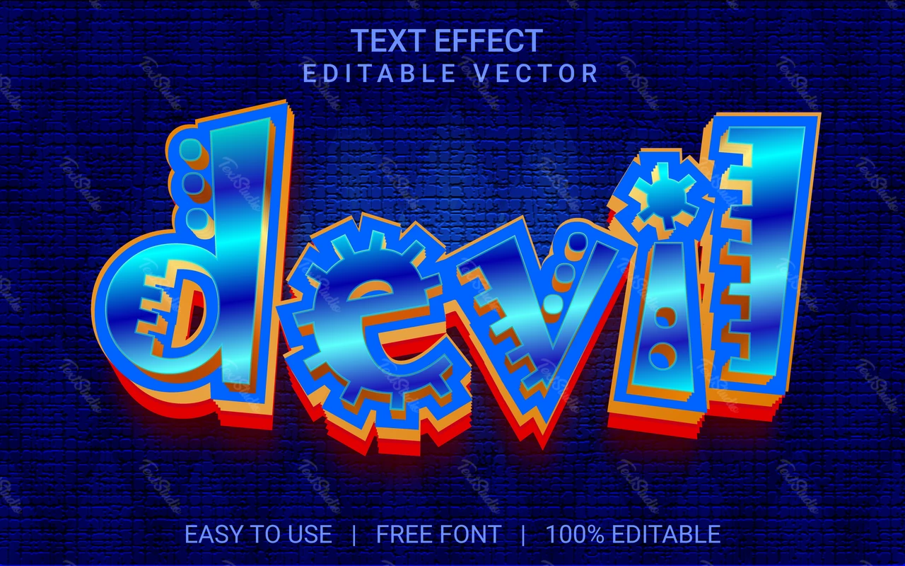 Duivel tekst effect