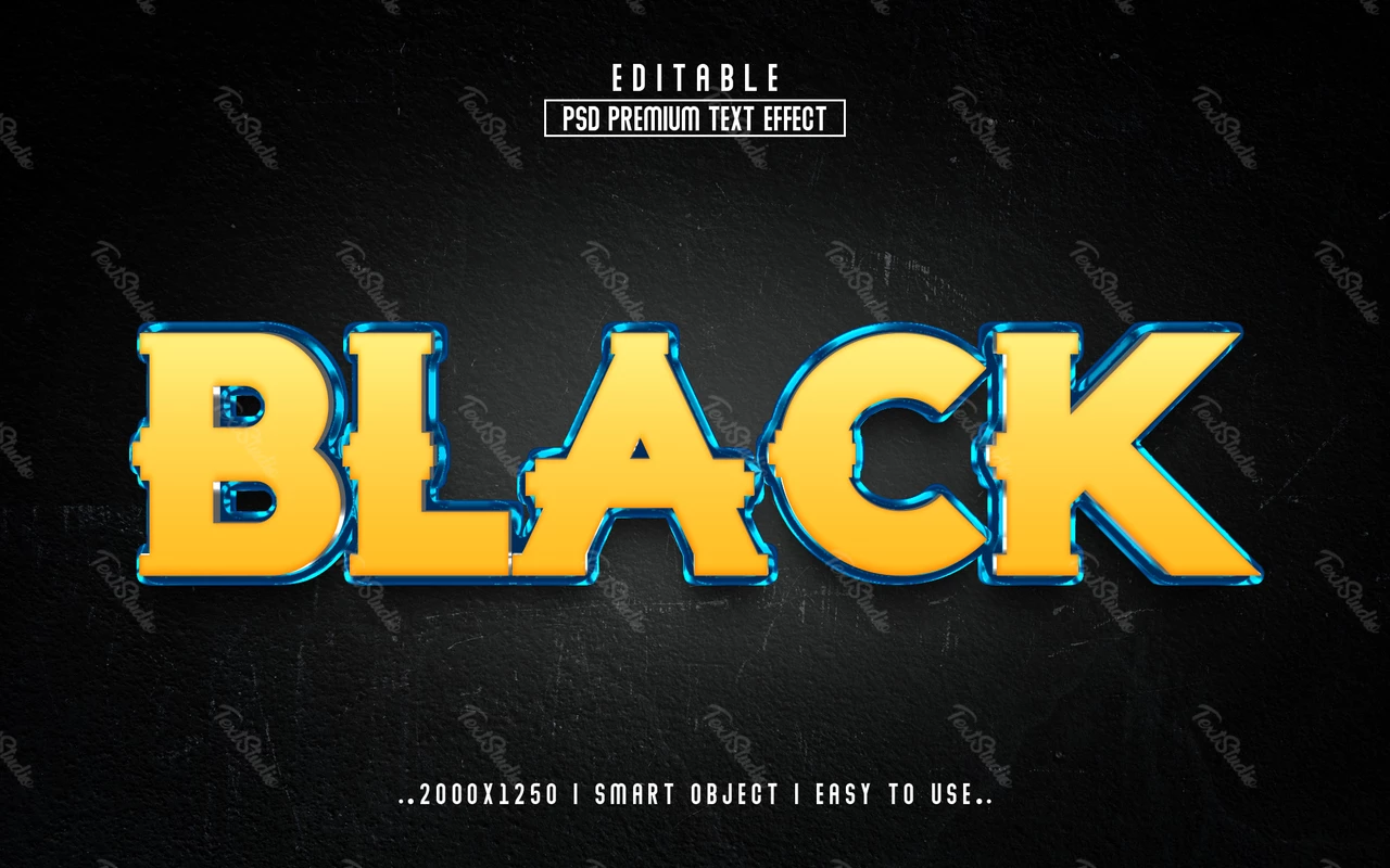 Black jack casino circus 3d text effect