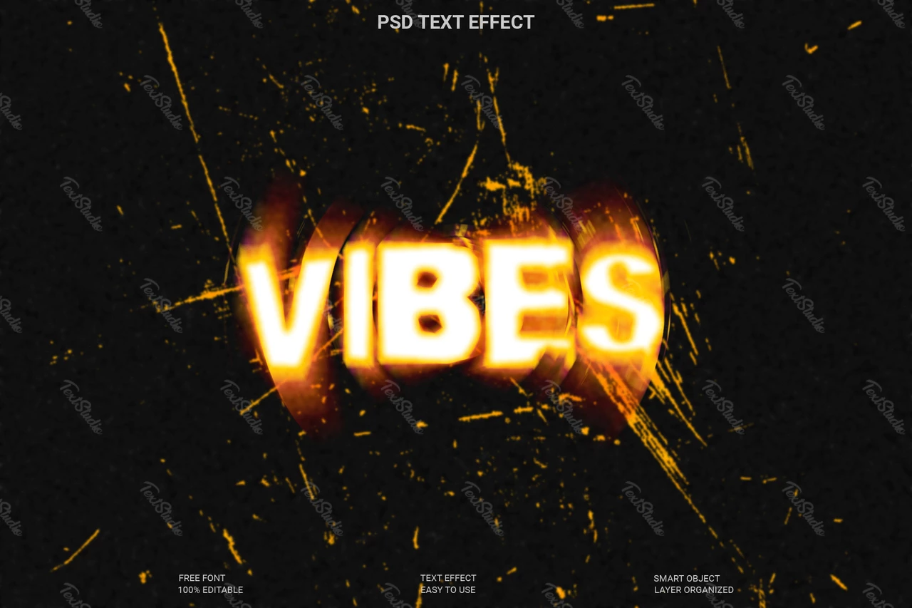 Эффект стиля текста Vibes