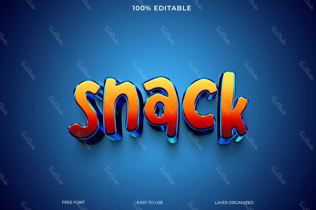 Efeito de estilo de texto de lanche