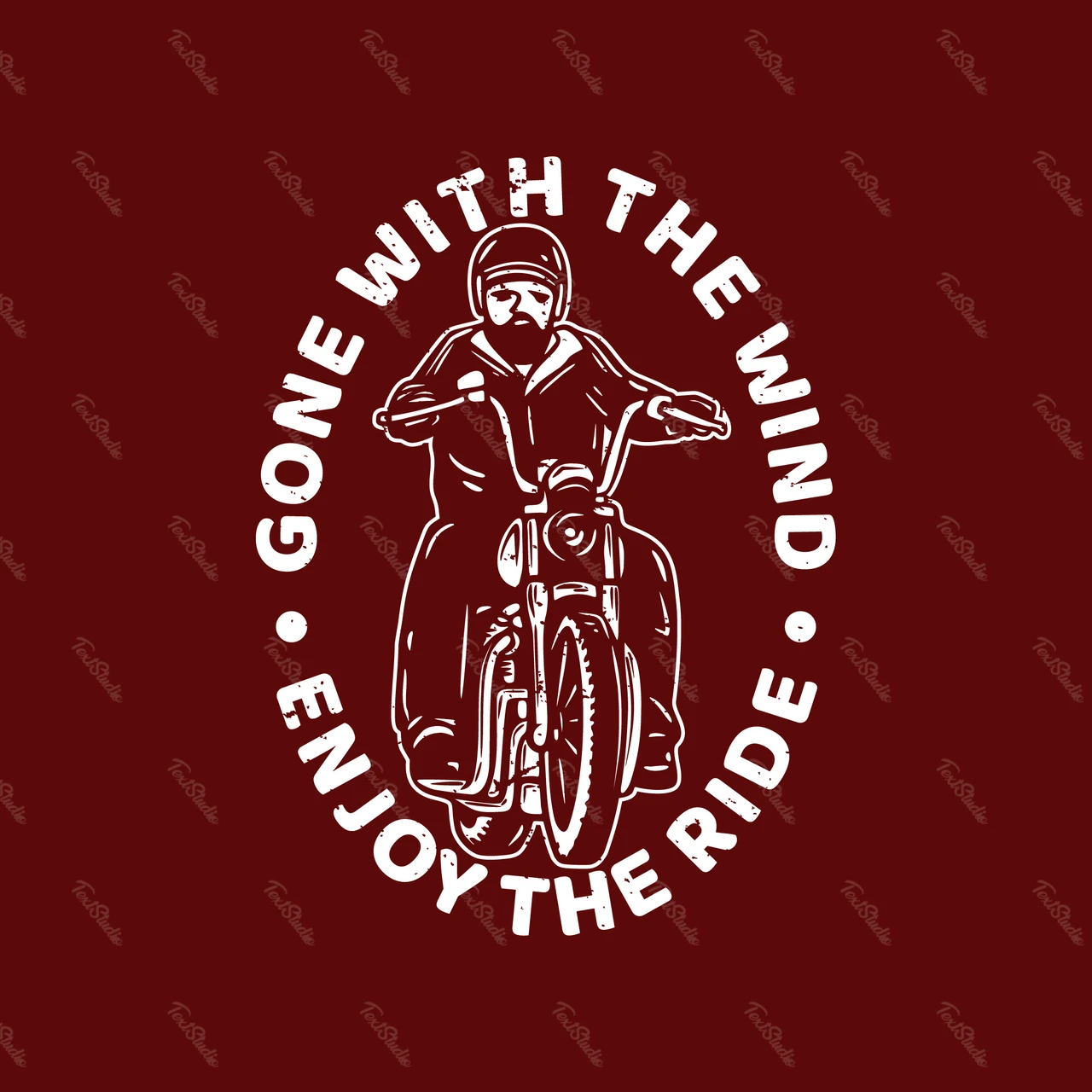 ビンテージバイクのイラストデザイン