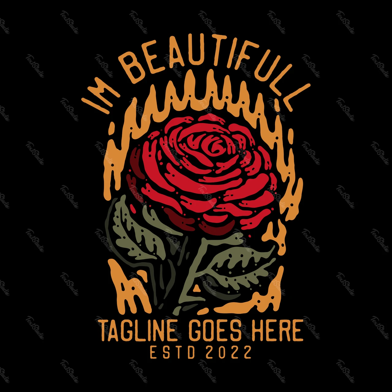 Illustration de style tatouage floral vintage