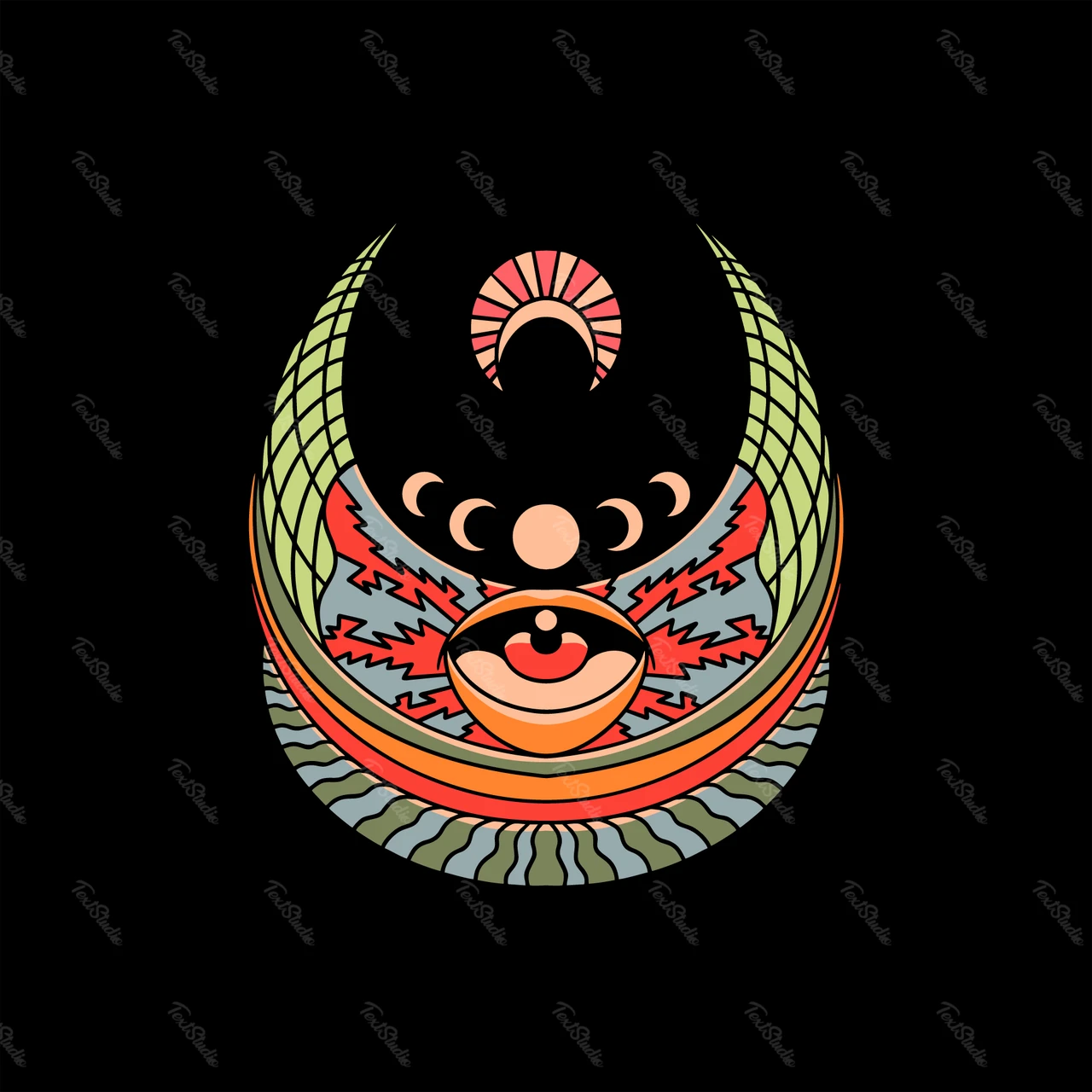 Trippy Moon Design