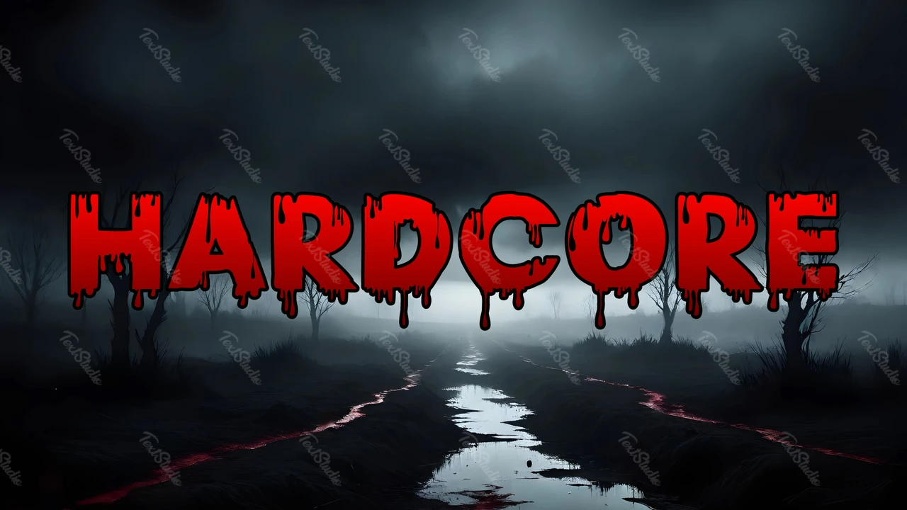 Effet de texte hardcore