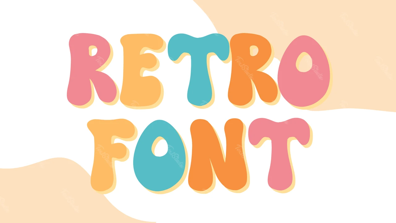 Czcionka retro groovy