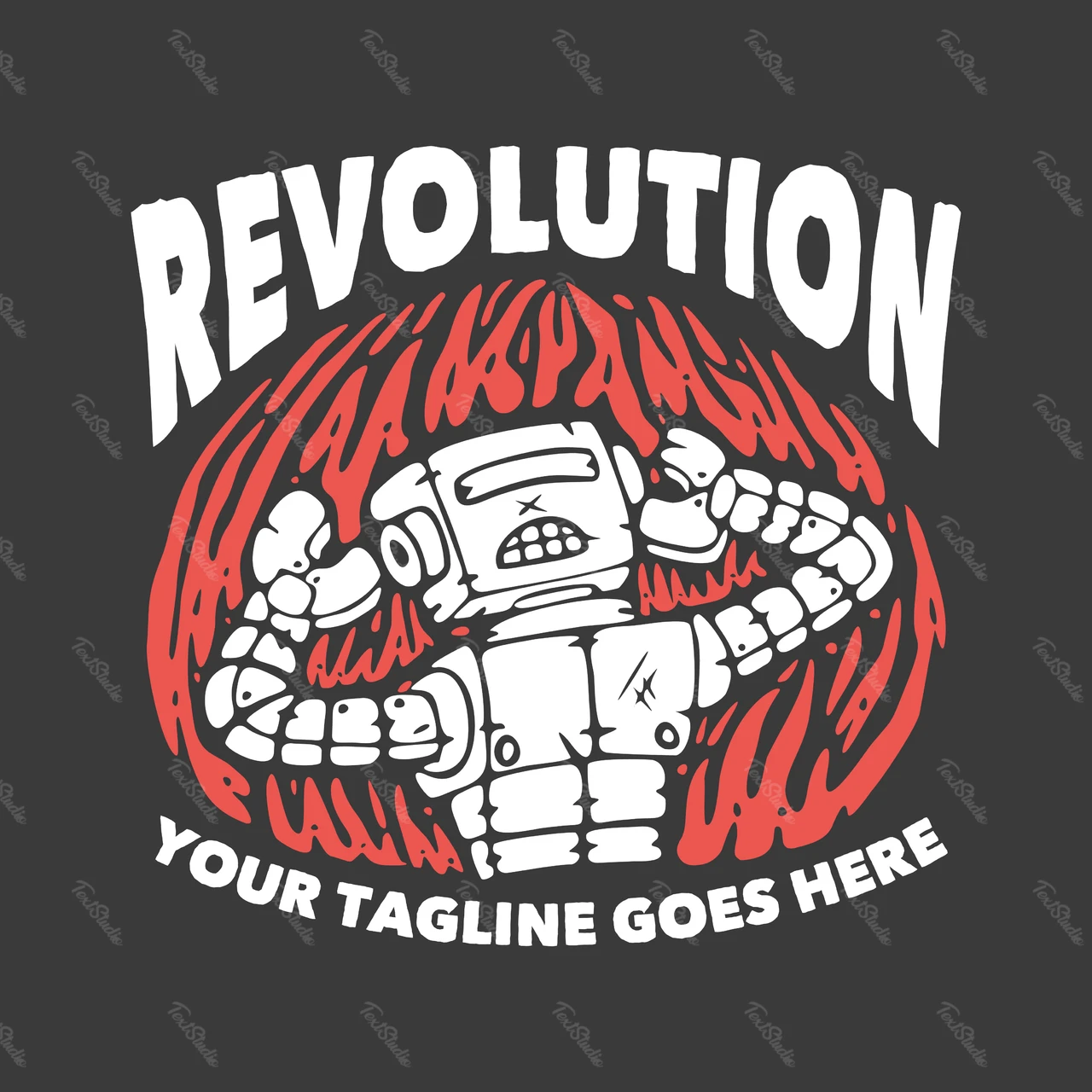 Retro Robot Revolution T-shirt Design