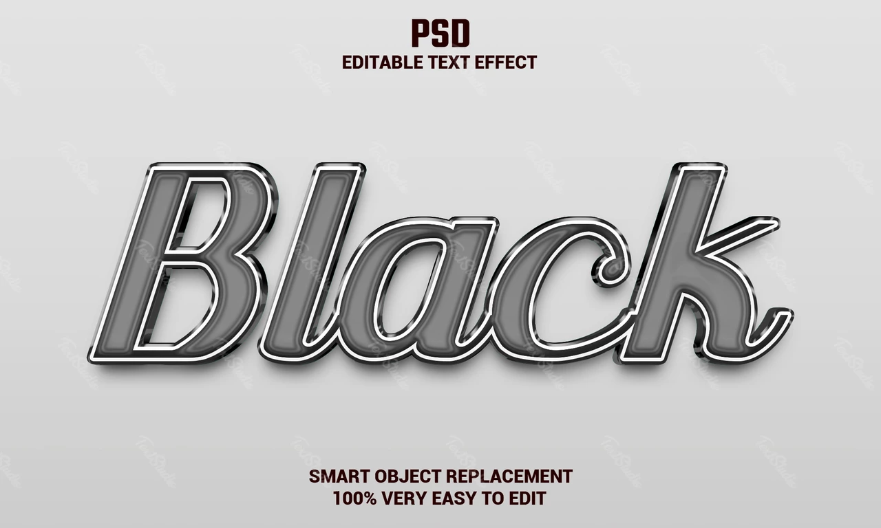 Black Text Effect
