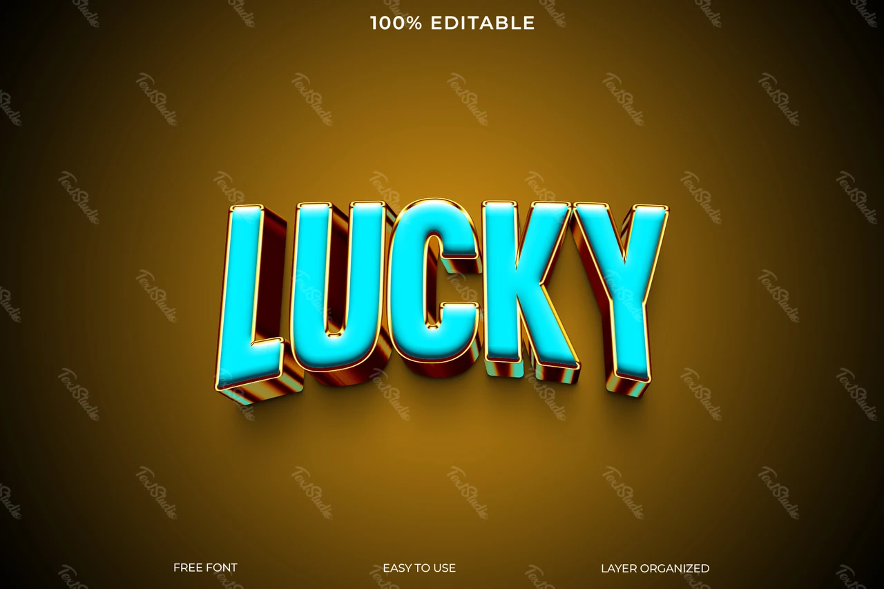 Efeito de estilo de texto Lucky