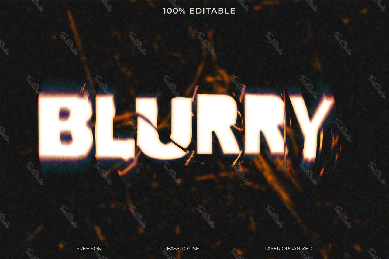 Effet de texte flou, déformé et de style grunge