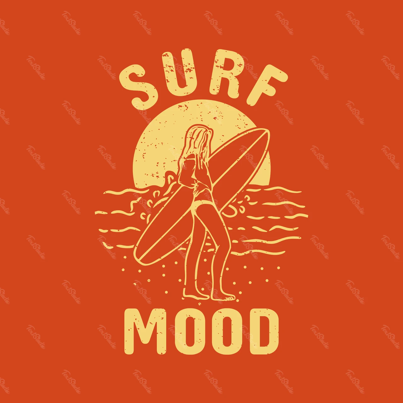 Ilustracja w stylu vintage surf