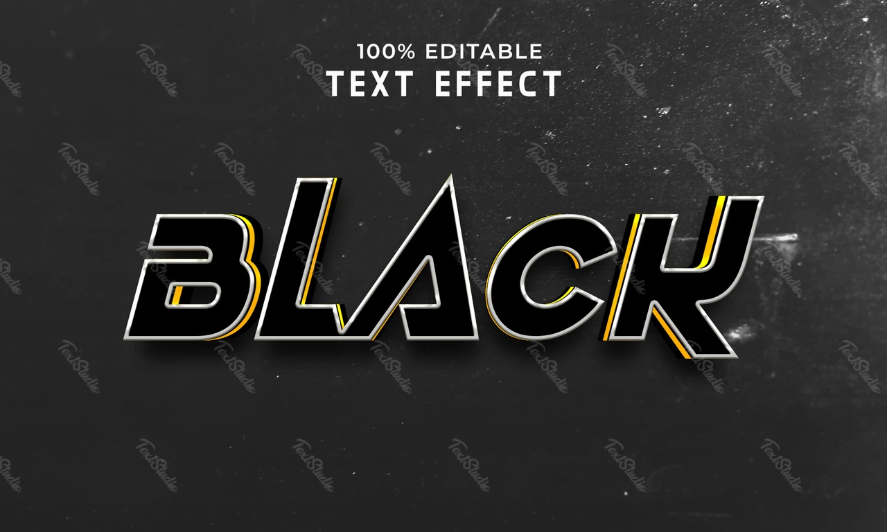 Black Text Effect