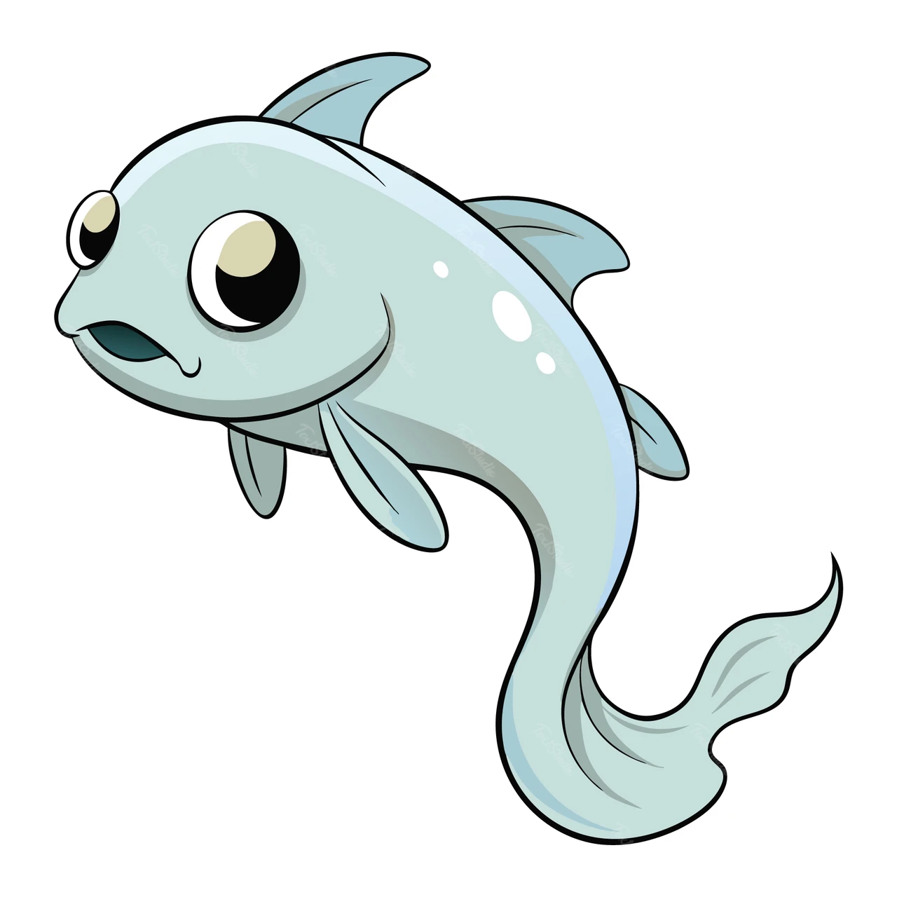 Cute Cartoon Fish Illustration