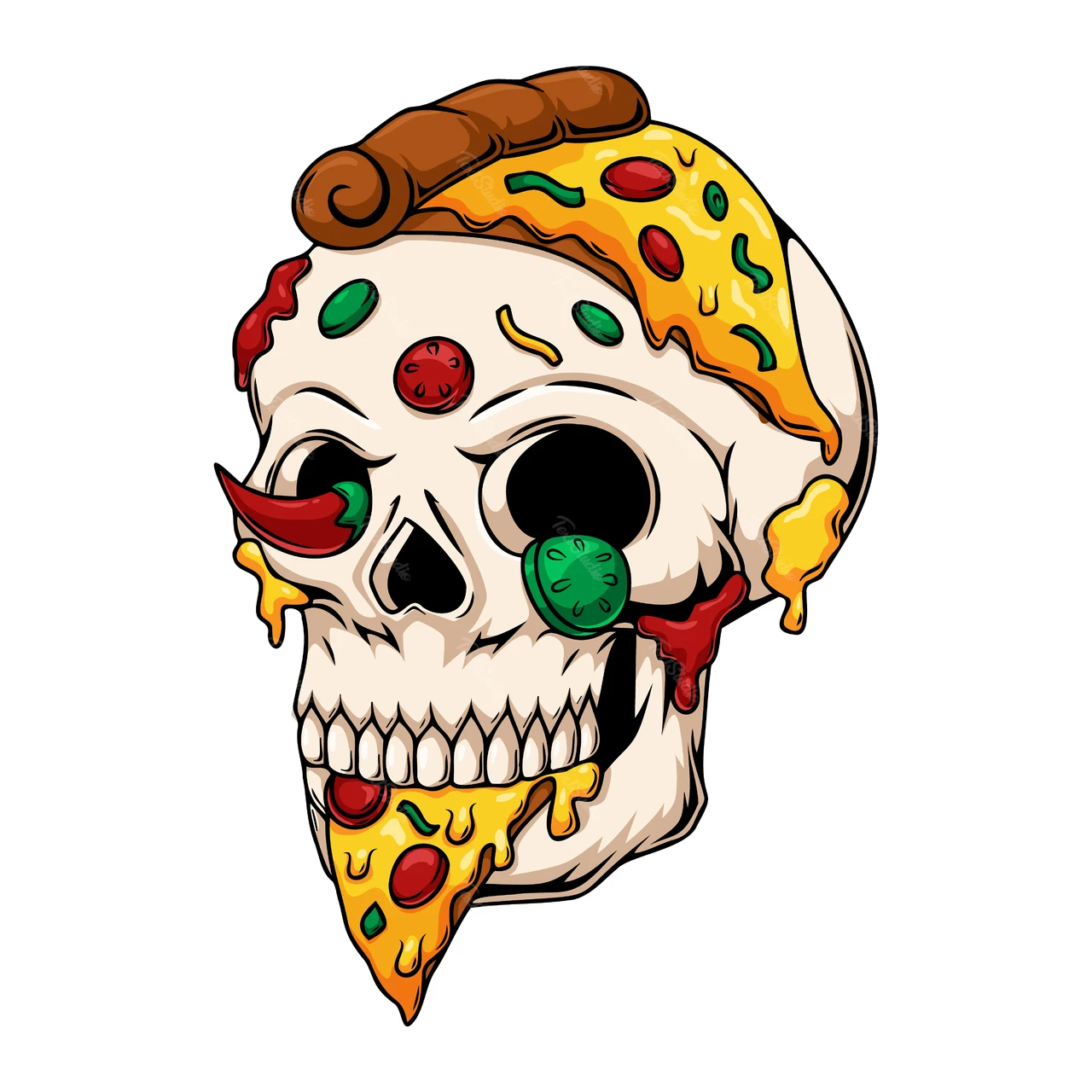 Cranio in stile cartone animato