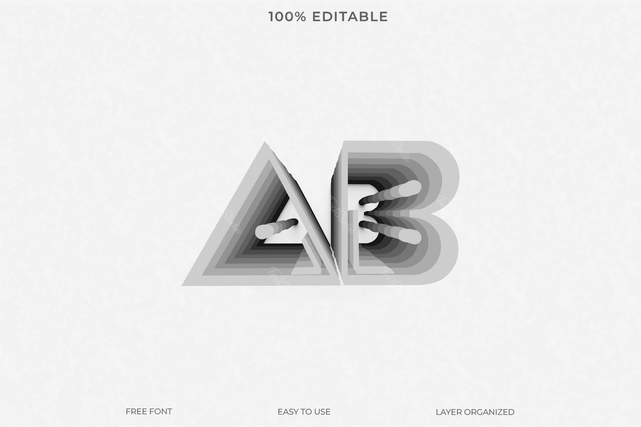 AB Extruded Text Style Effect
