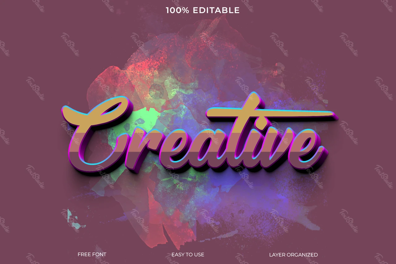 Efeito de estilo de texto criativo