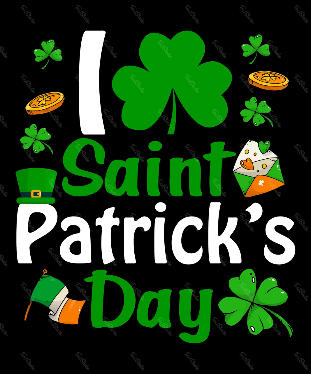 J'adore les trèfles de la Saint Patrick