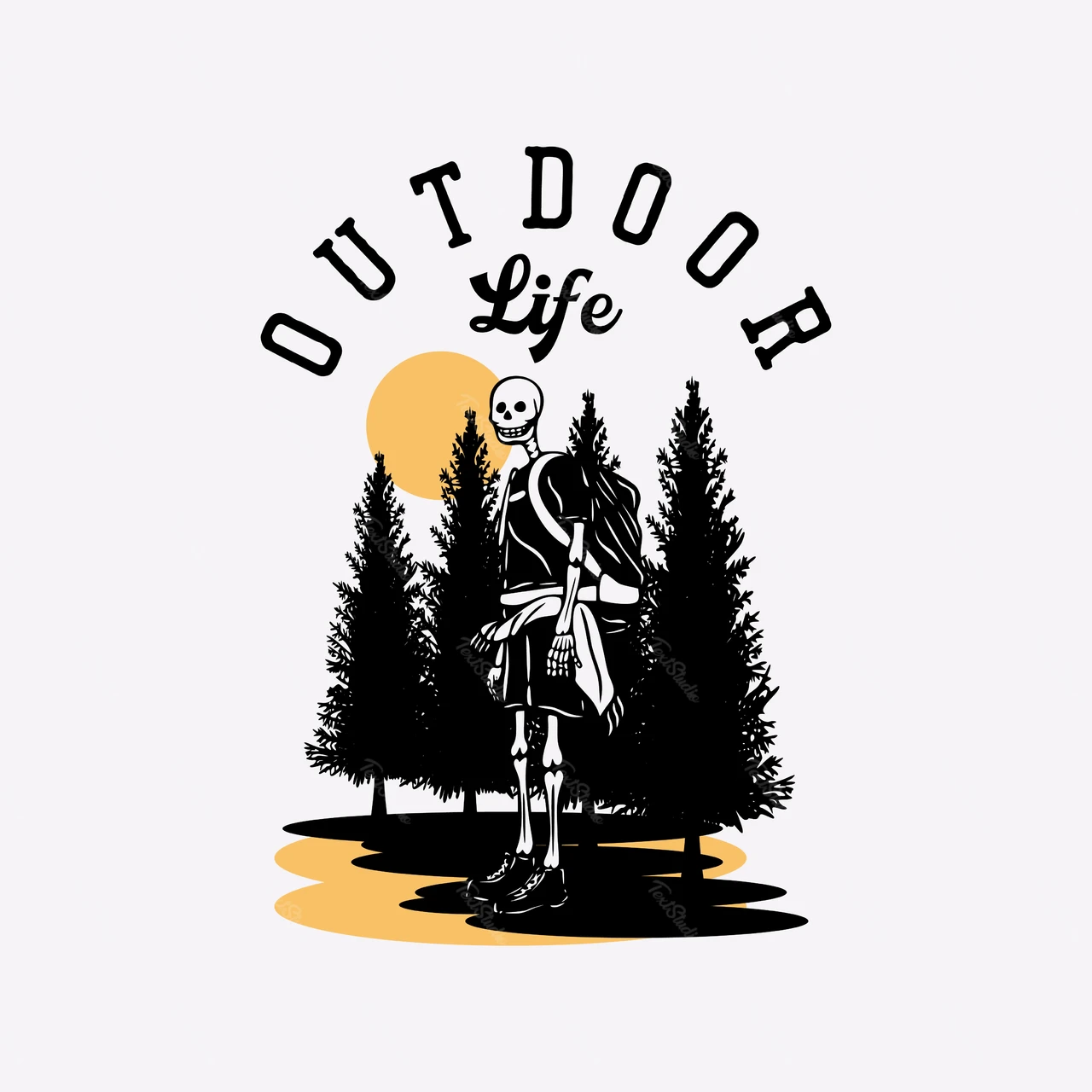 Vintage Outdoor-Abenteuer Illustration