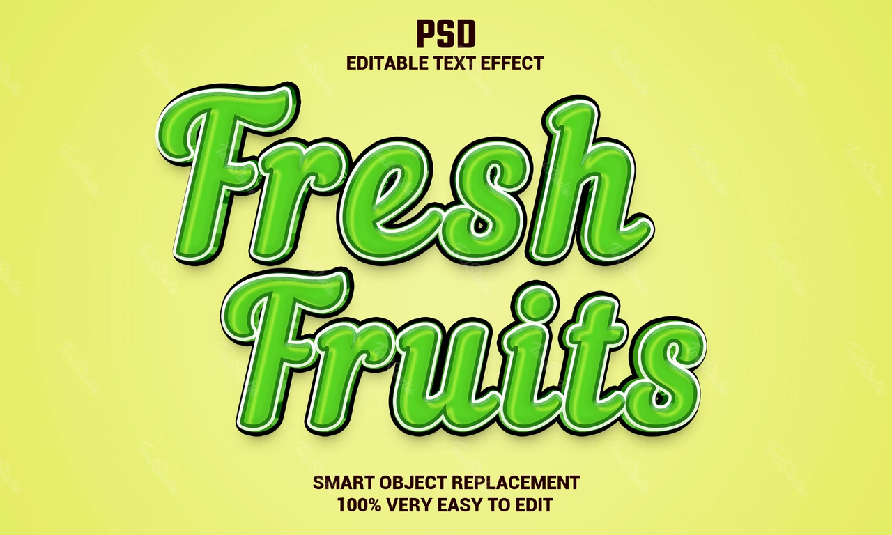 Vers fruit teksteffect