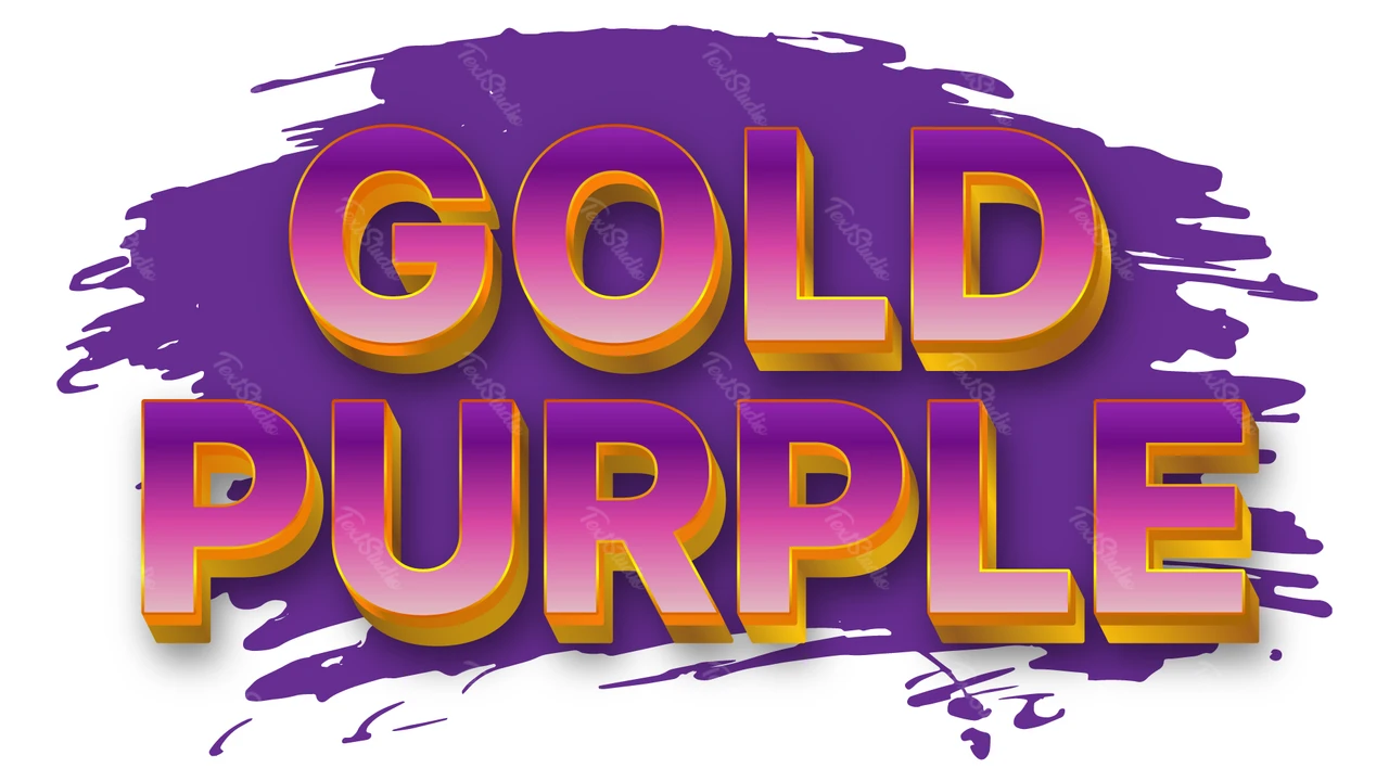Gold Purple Font