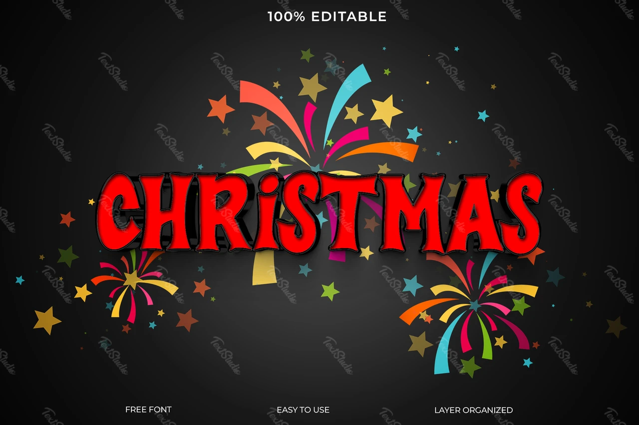 Christmas Text Style Effect